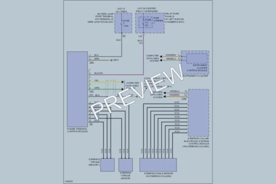 2013 Audi RS5 Electronic Power Steering wiring diagram preview