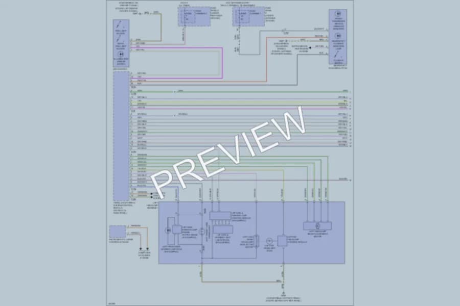 2013 Audi RS5 Headlights wiring diagram preview