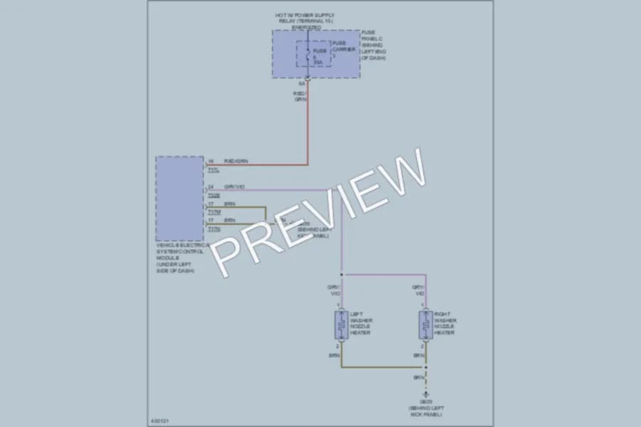 2013 Audi S4 Wiper Washer wiring diagram preview