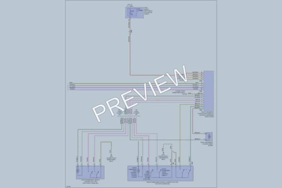 2013 Audi S6 Power Door Locks wiring diagram preview