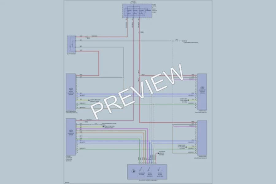 2013 Audi S8 Power Top Sunroof wiring diagram preview