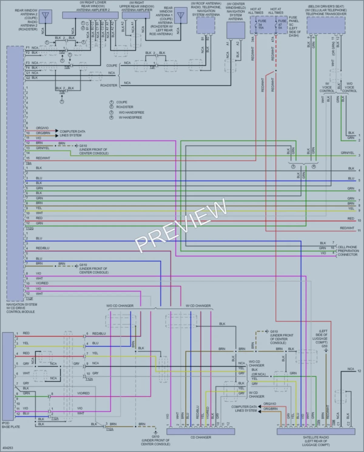 2013 Audi TT Navigation wiring diagram preview