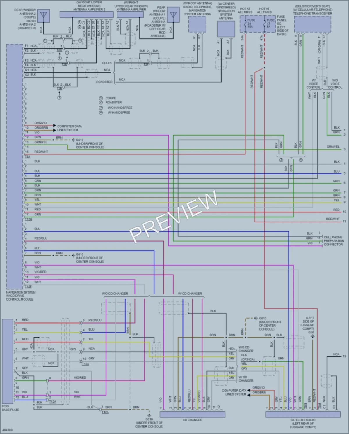 2013 Audi TT Radio wiring diagram preview