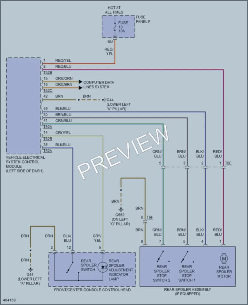 2013 Audi TTRS Active Bodyworks wiring diagram preview