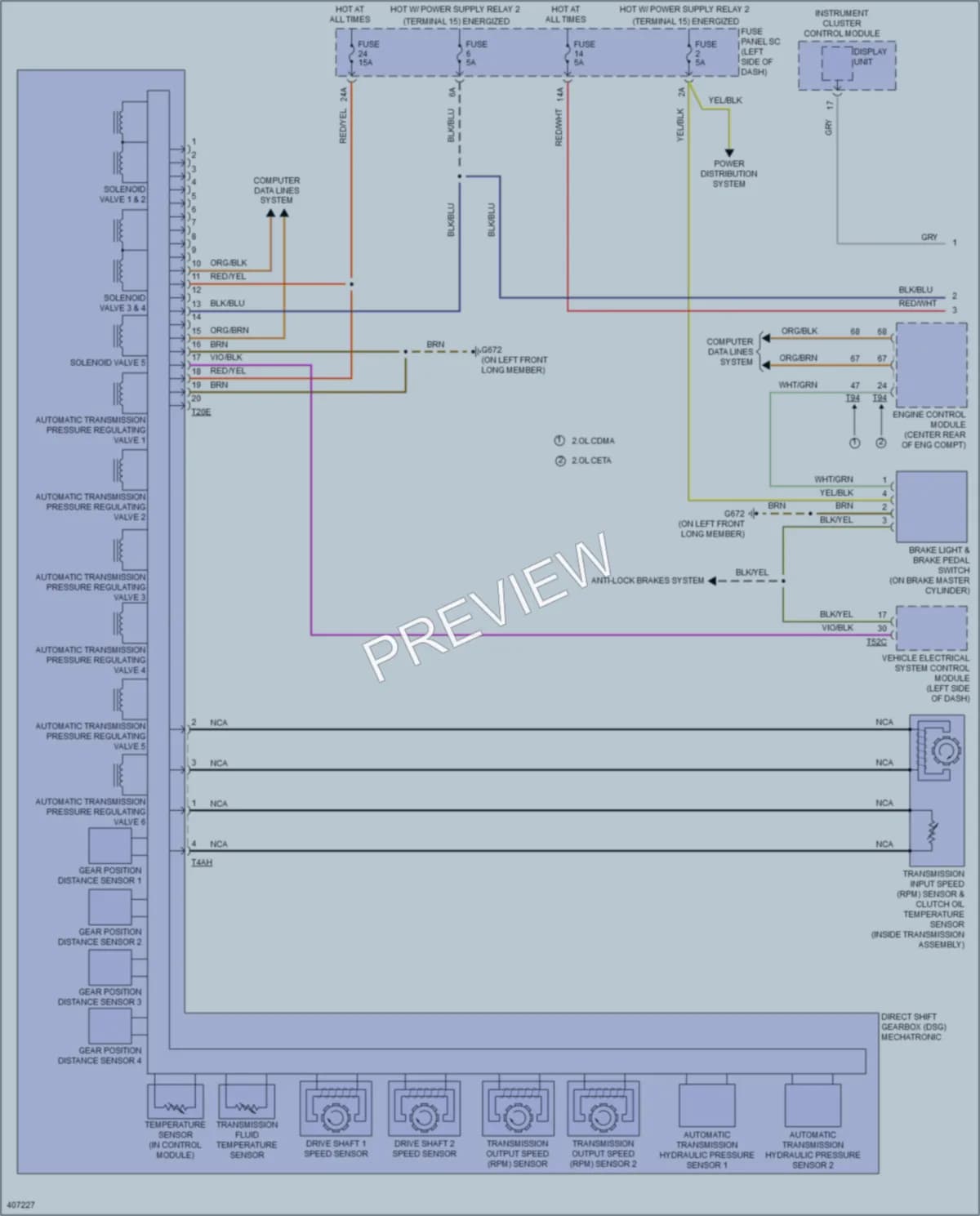 2013 Audi TTS Transmission wiring diagram preview