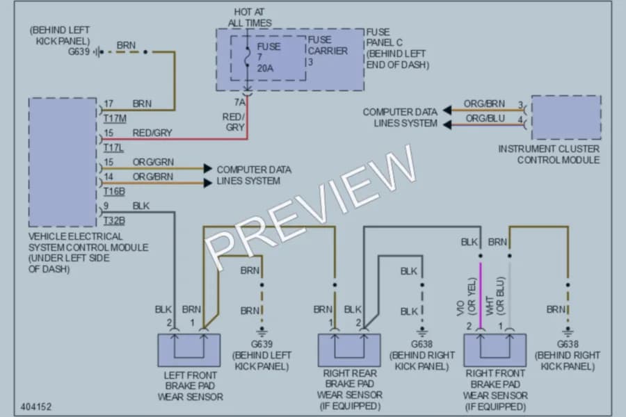 2013 Audi allroad Warning Systems wiring diagram preview
