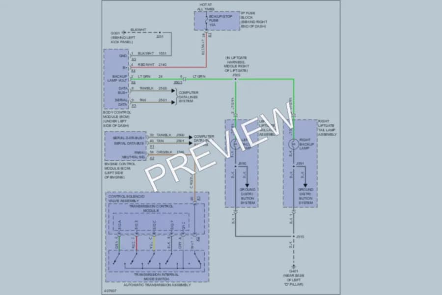 2013 Buick Enclave Exterior Lights wiring diagram preview