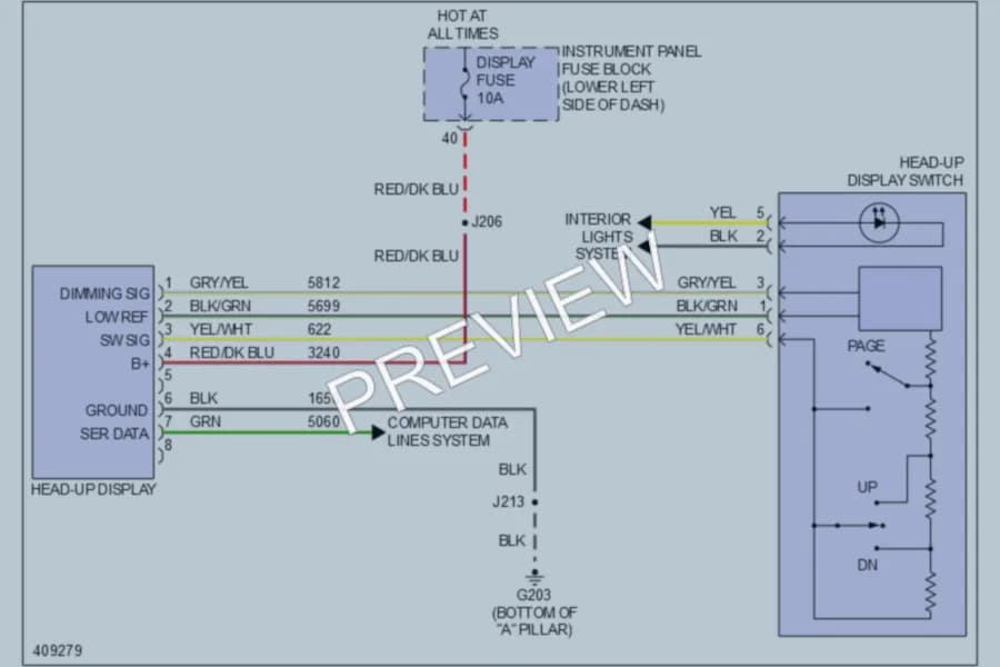 2013 Buick LaCrosse Instrument Cluster wiring diagram preview