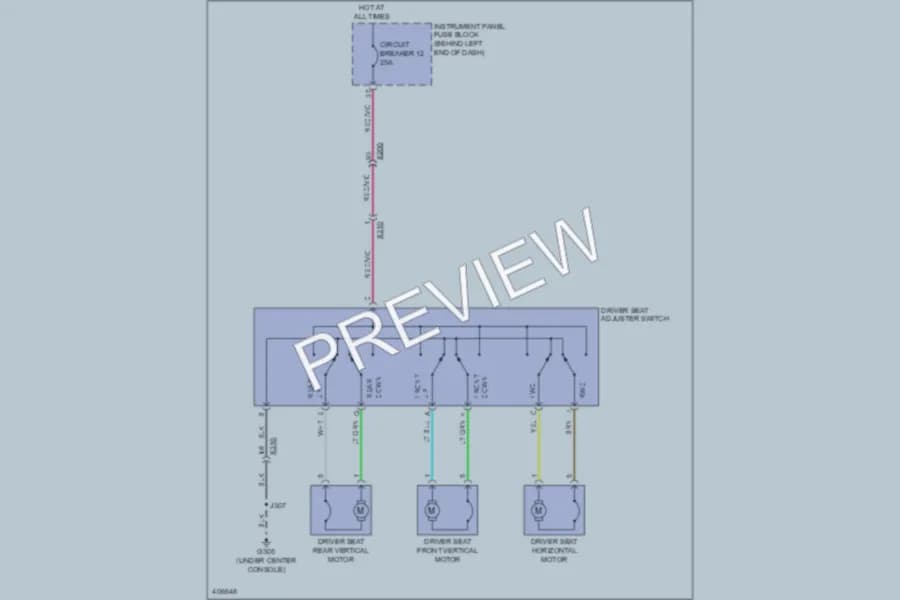 2013 Buick Verano Power Seats wiring diagram preview