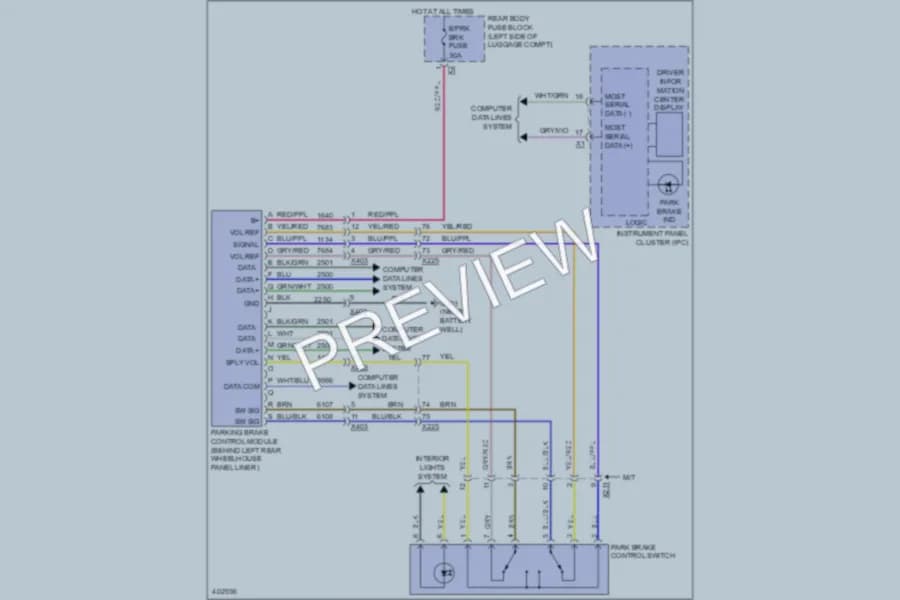 2013 Cadillac ATS Shift Interlock wiring diagram preview