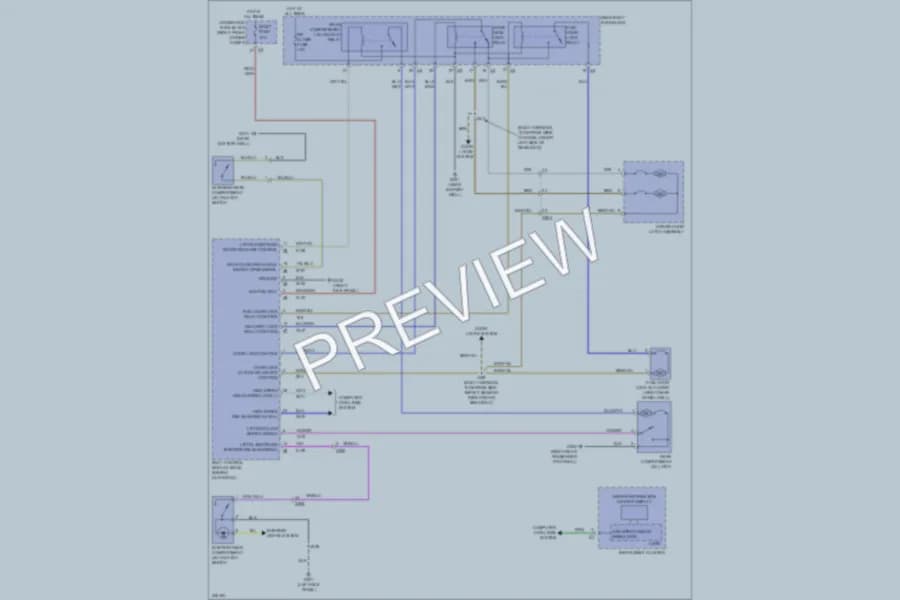 2013 Cadillac ATS Trunk Tailgate Fuel Door wiring diagram preview