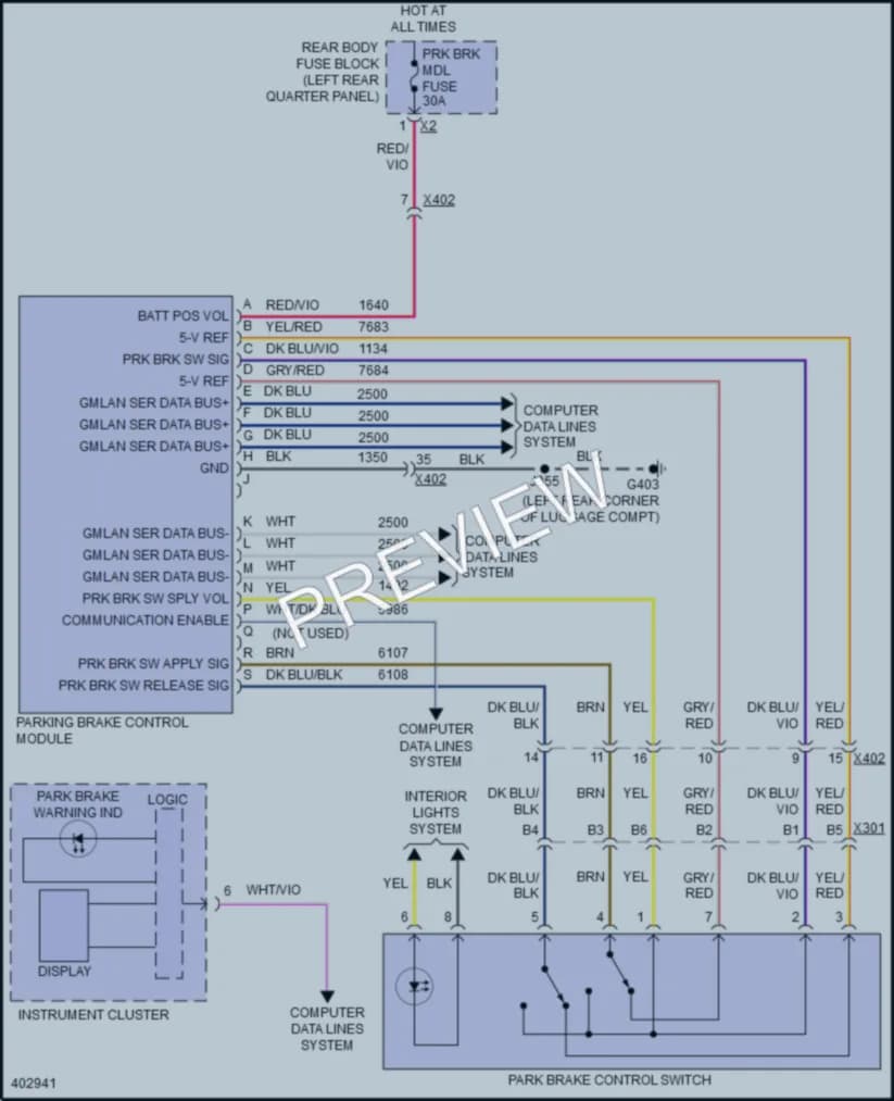 2013 Cadillac SRX Shift Interlock wiring diagram preview