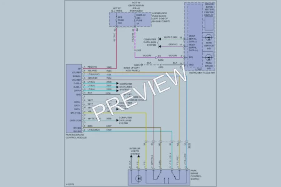 2013 Cadillac XTS Shift Interlock wiring diagram preview