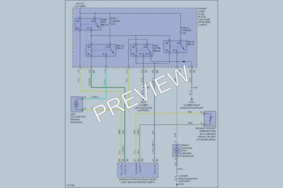 2013 Chevrolet C2500Suburban Cooling Fan wiring diagram preview