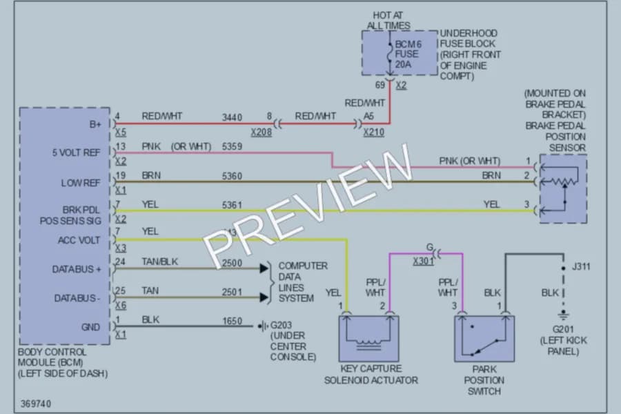 2013 Chevrolet Camaro Shift Interlock wiring diagram preview