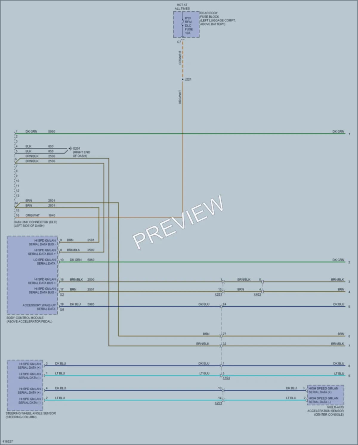 2013 Chevrolet Caprice Computer Data Lines wiring diagram preview