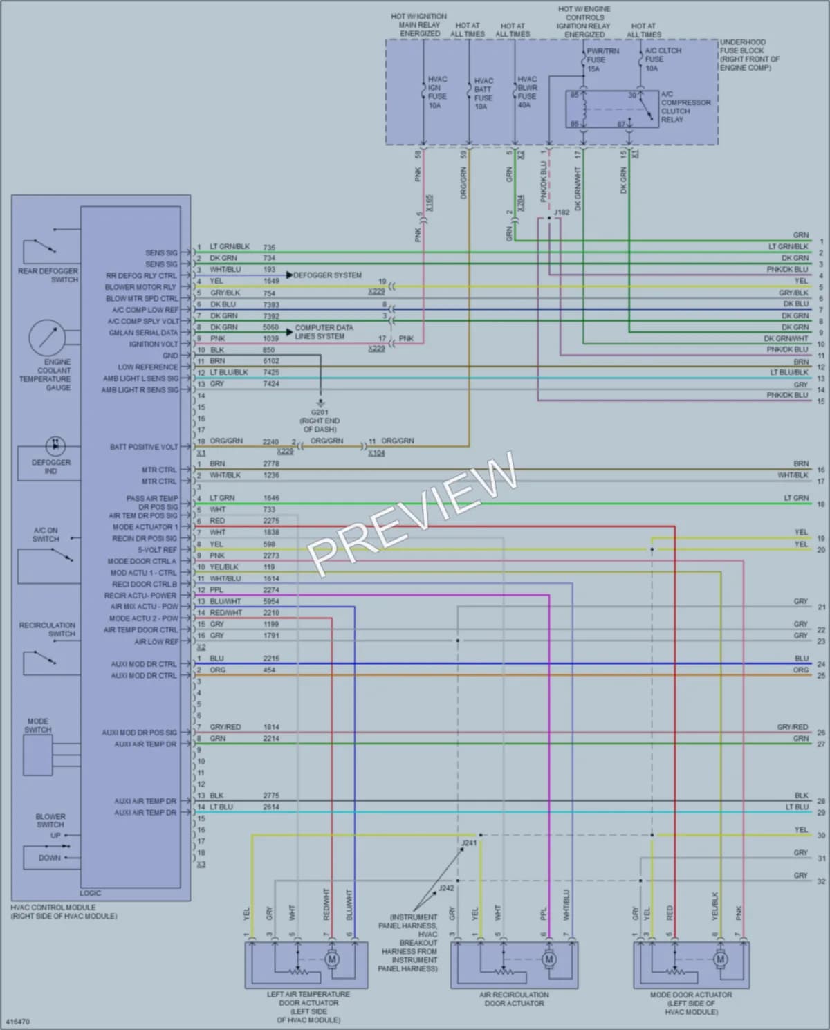 2013 Chevrolet CapricePPV Air Conditioning wiring diagram preview