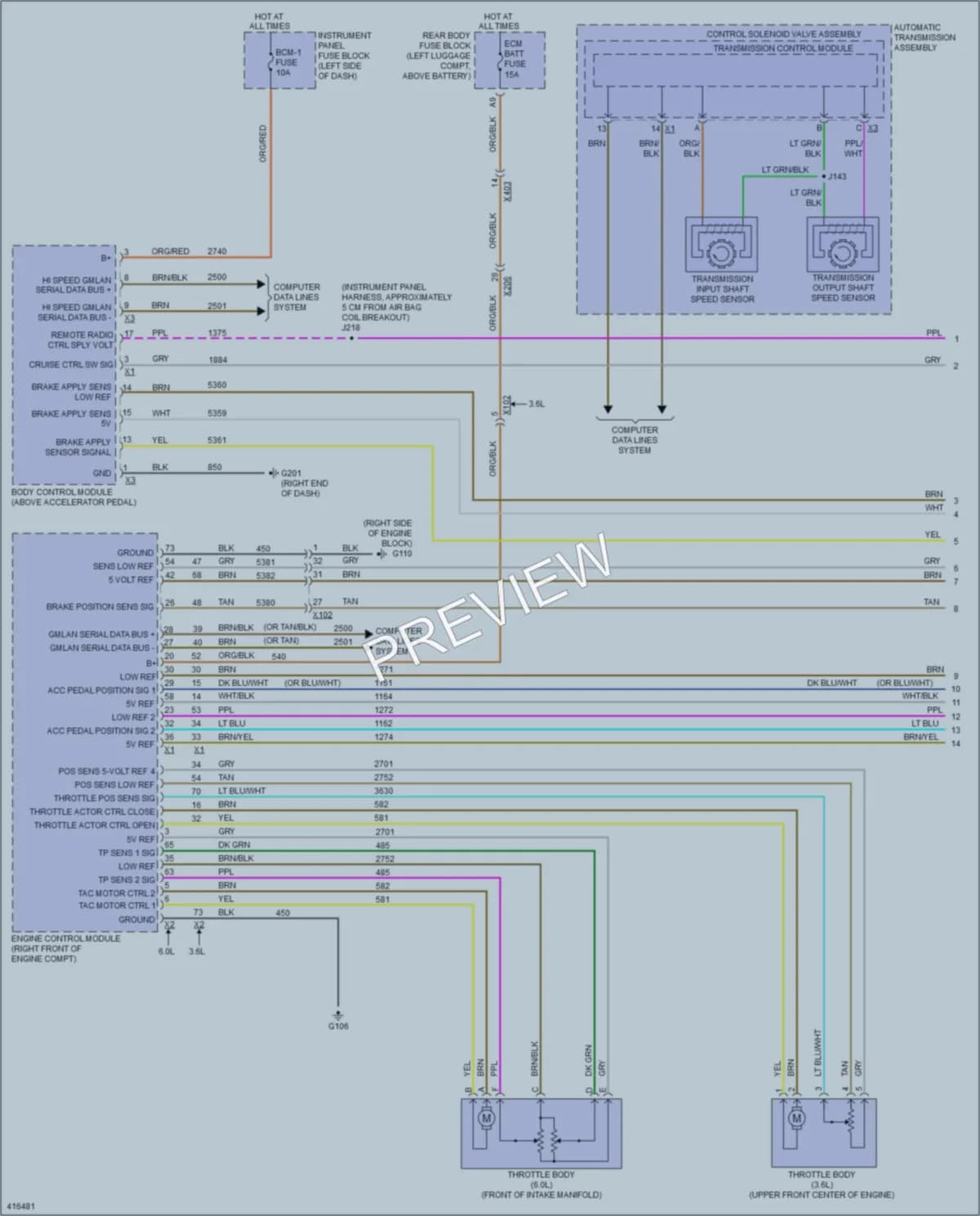 2013 Chevrolet CapricePPV Cruise Control wiring diagram preview