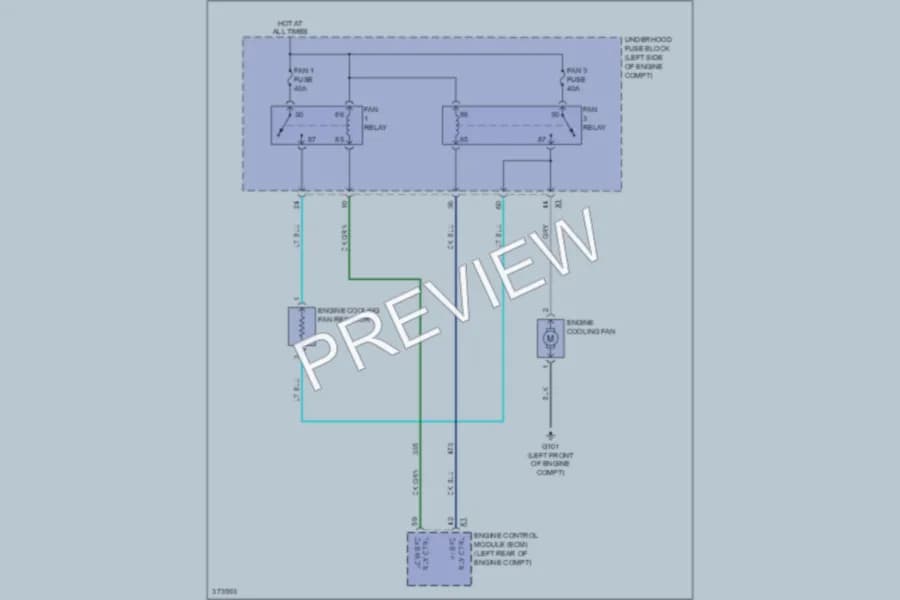 2013 Chevrolet CaptivaSport Cooling Fan wiring diagram preview