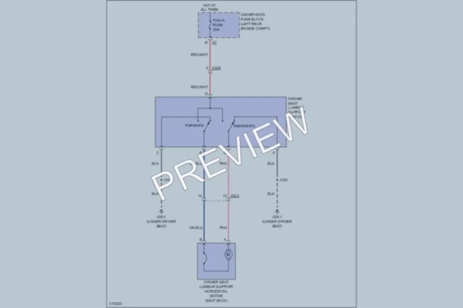 2013 Chevrolet Equinox Power Seats wiring diagram preview