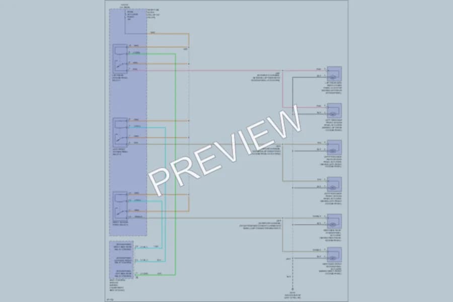 2013 Chevrolet G1500 Trunk Tailgate Fuel Door wiring diagram preview with protected circuit layout