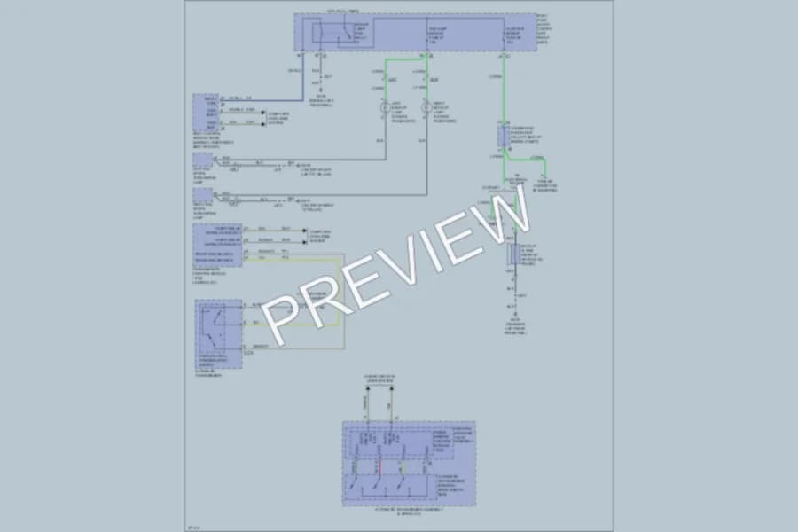 2013 Chevrolet G3500 Exterior Lights wiring diagram preview with protected circuit layout