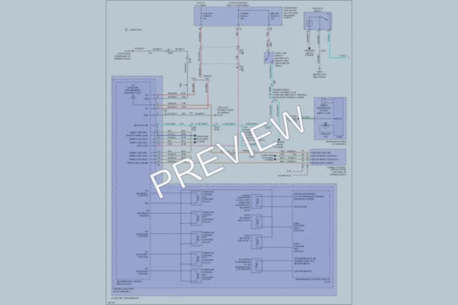 2013 Chevrolet G3500 Transmission wiring diagram preview with protected circuit layout