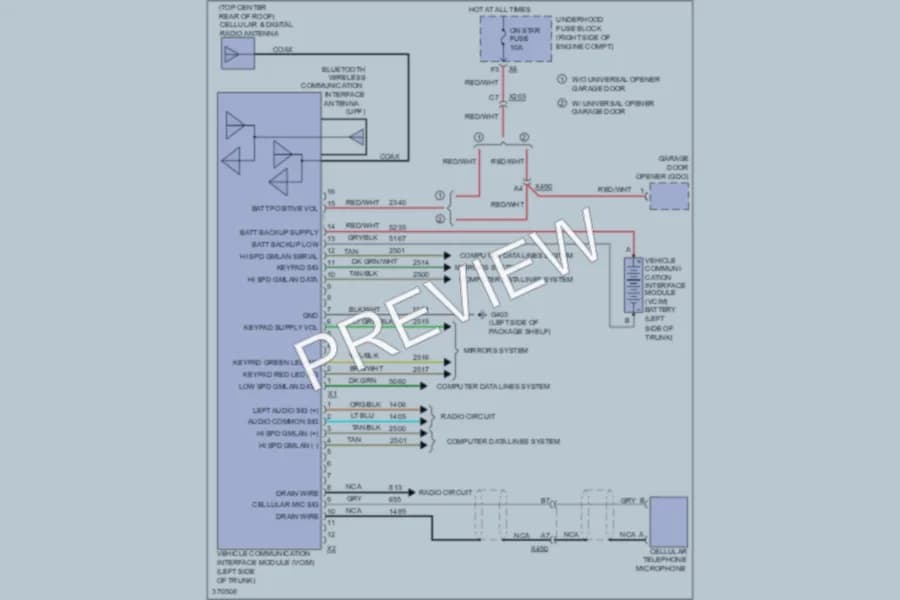 2013 Chevrolet Impala Radio wiring diagram preview