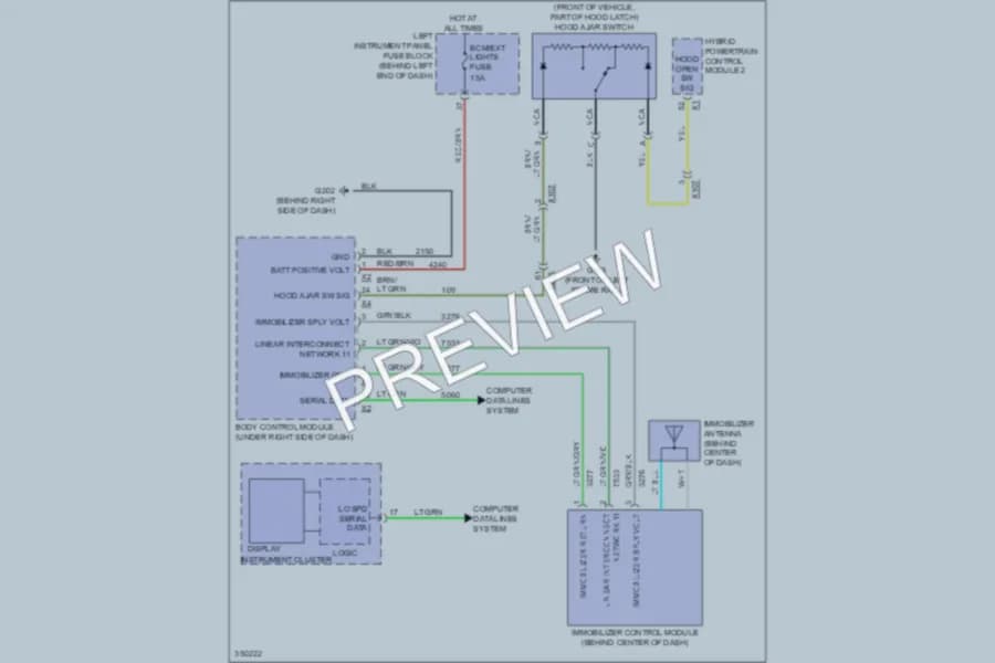2013 Chevrolet Volt Anti Theft wiring diagram preview