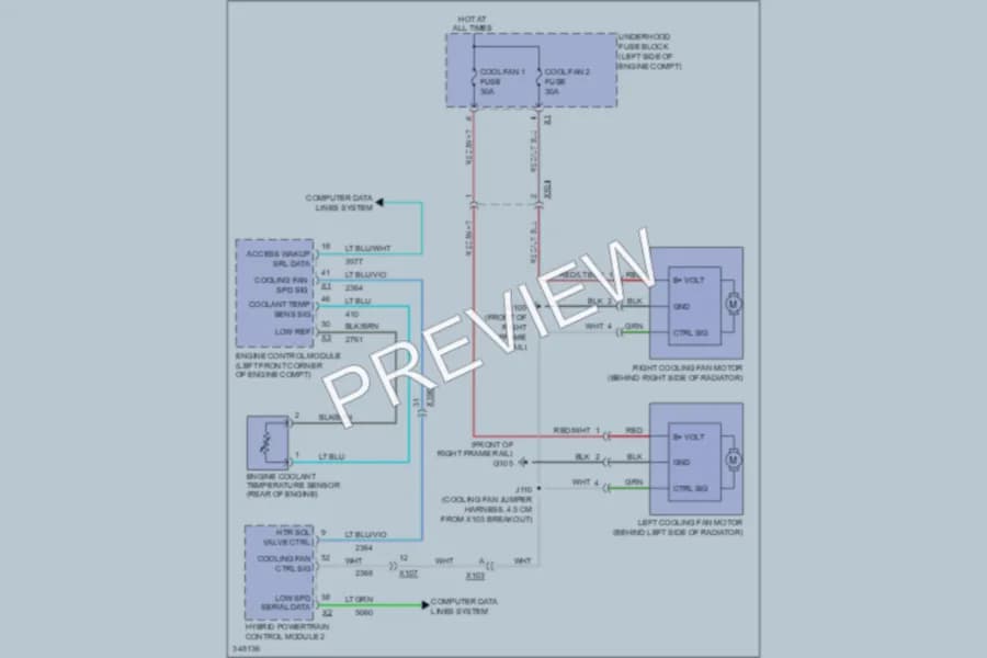 2013 Chevrolet Volt Cooling Fan wiring diagram preview