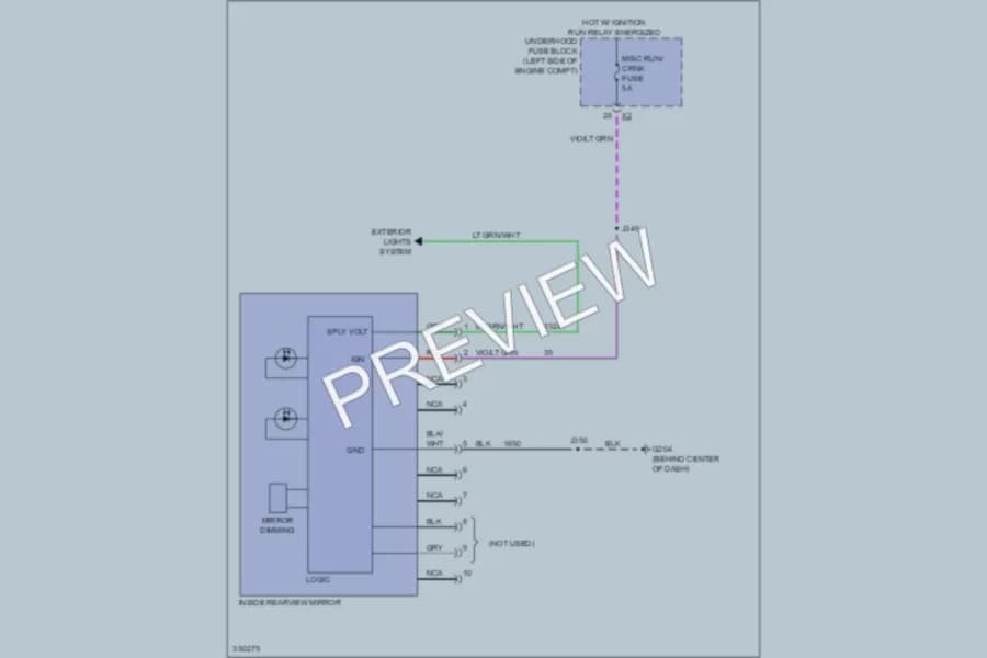 2013 Chevrolet Volt Power Mirrors wiring diagram preview