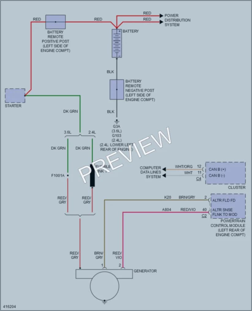 2013 Chrysler 200 Starting Charging wiring diagram preview