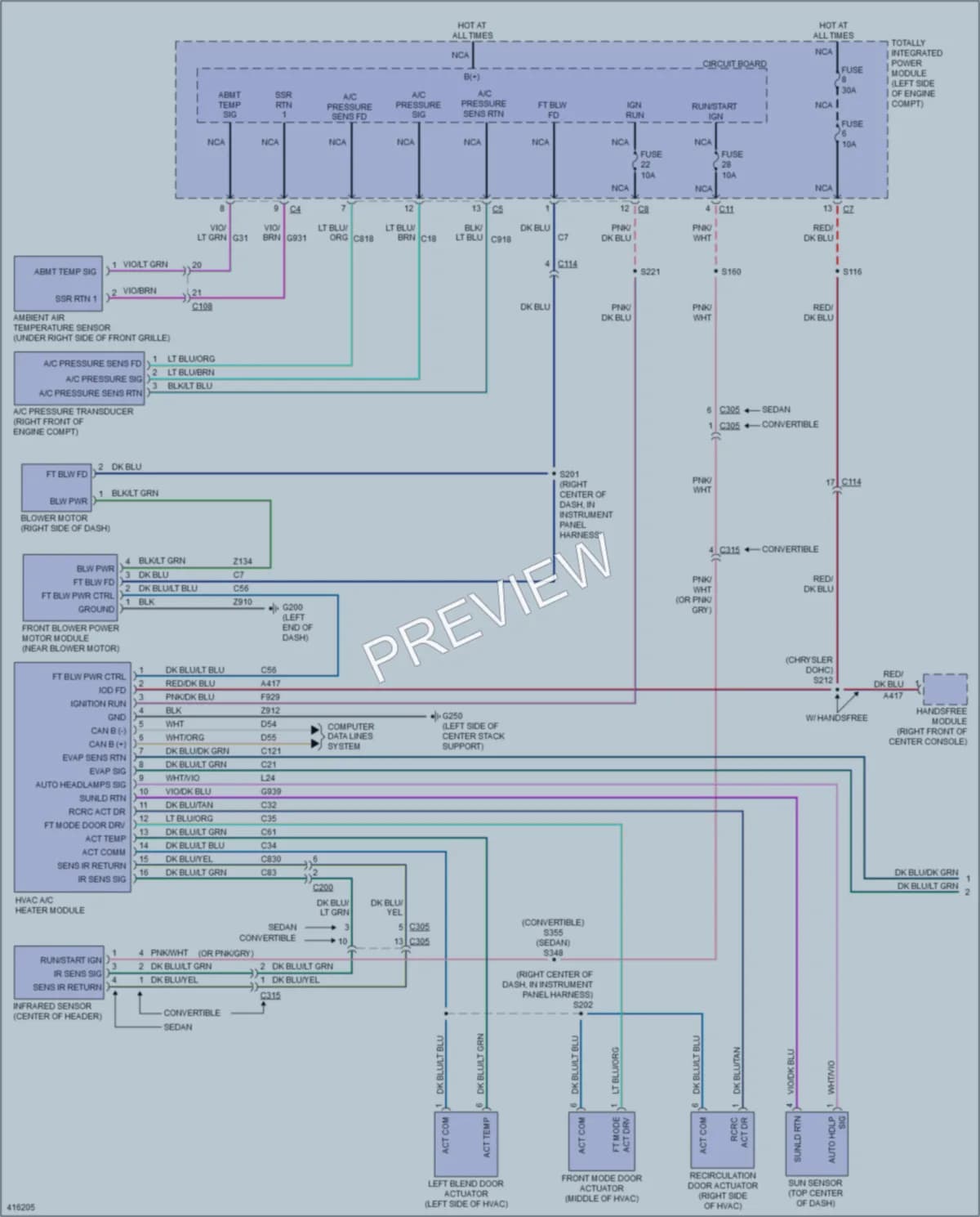 2013 Dodge Avenger Air Conditioning wiring diagram preview