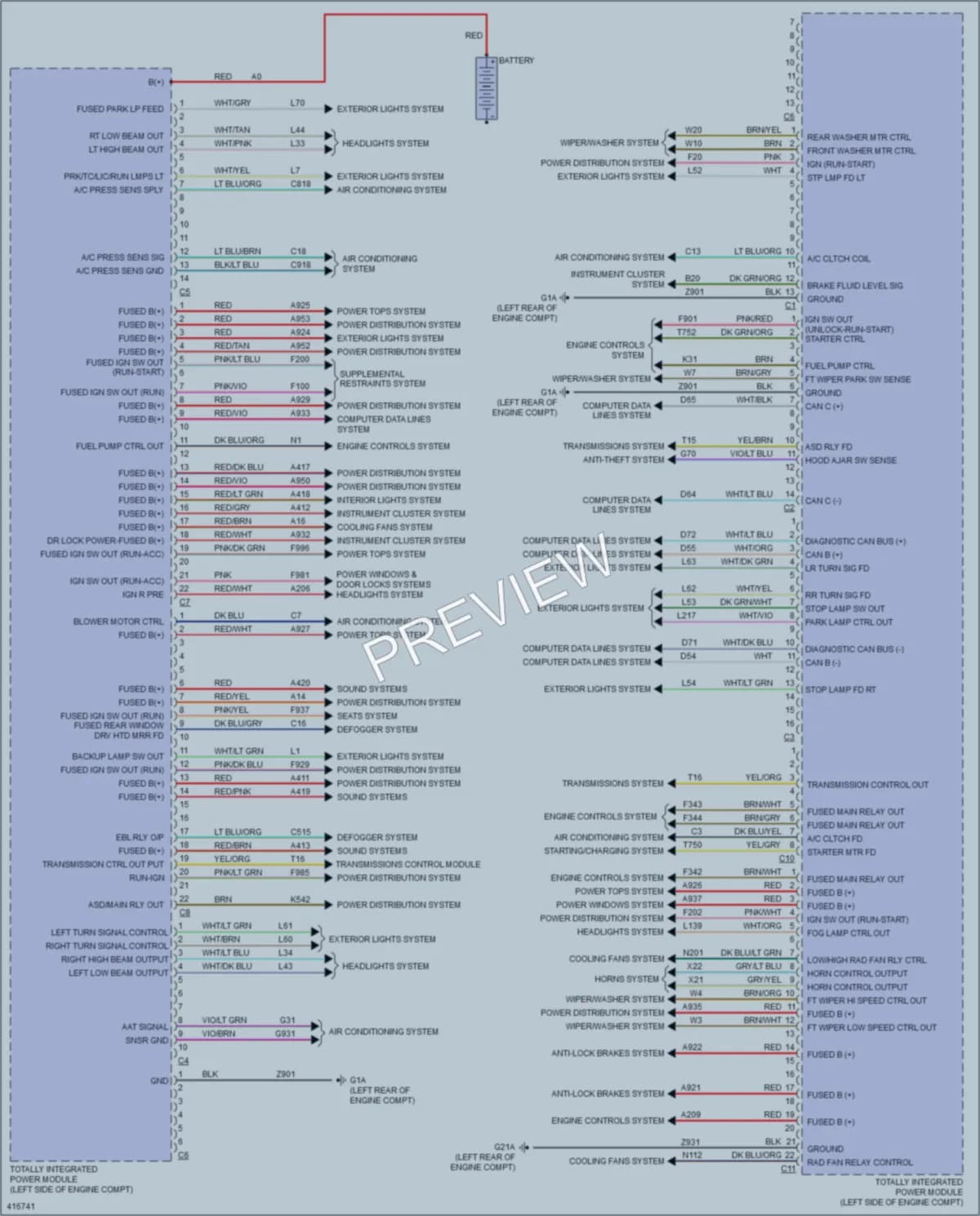 2013 Dodge Avenger Body Control Modules wiring diagram preview