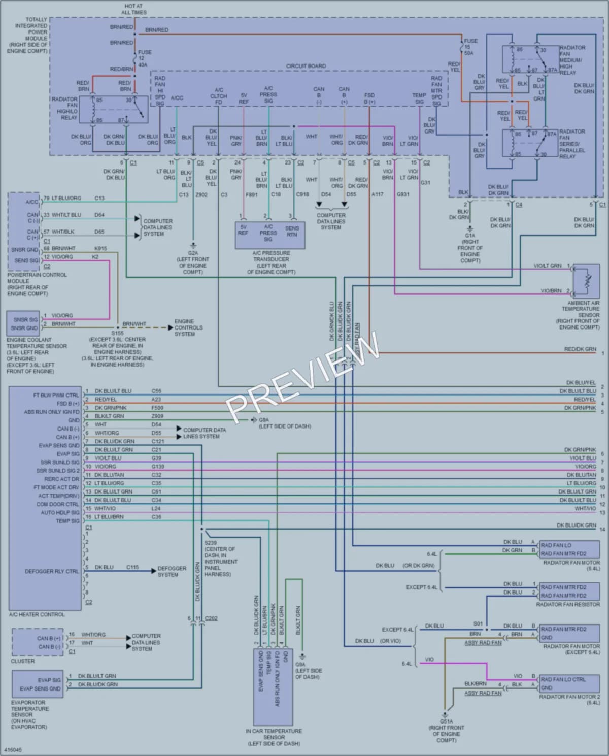 2013 Dodge Challenger Air Conditioning wiring diagram preview