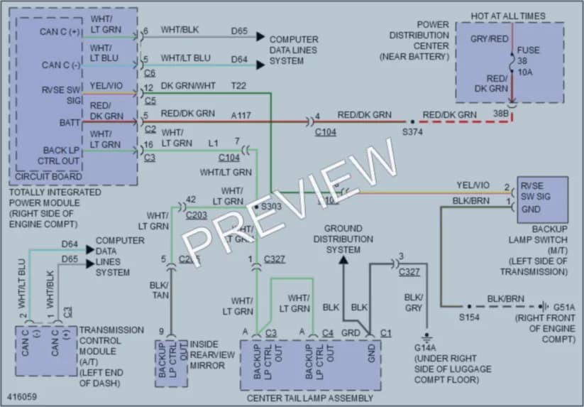 2013 Dodge Challenger Exterior Lights wiring diagram preview