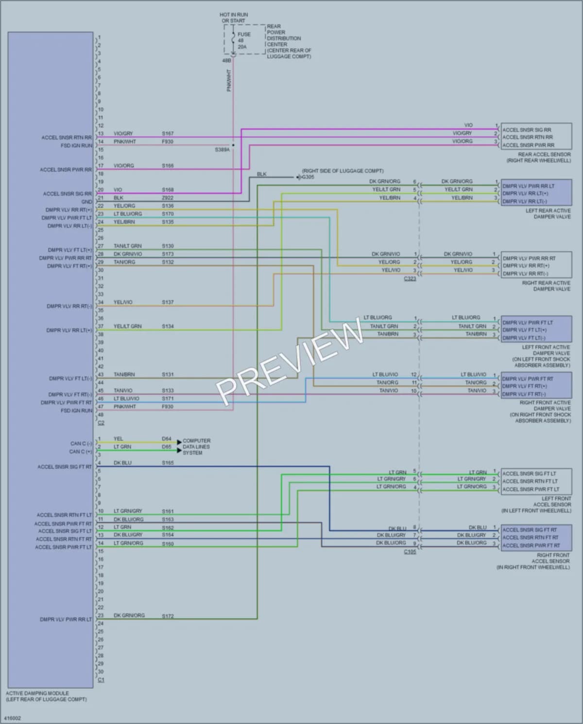 2013 Dodge Charger Electronic Suspension wiring diagram preview