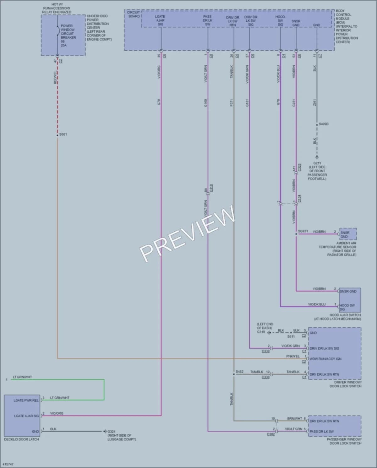 2013 Dodge Dart Anti Theft wiring diagram preview