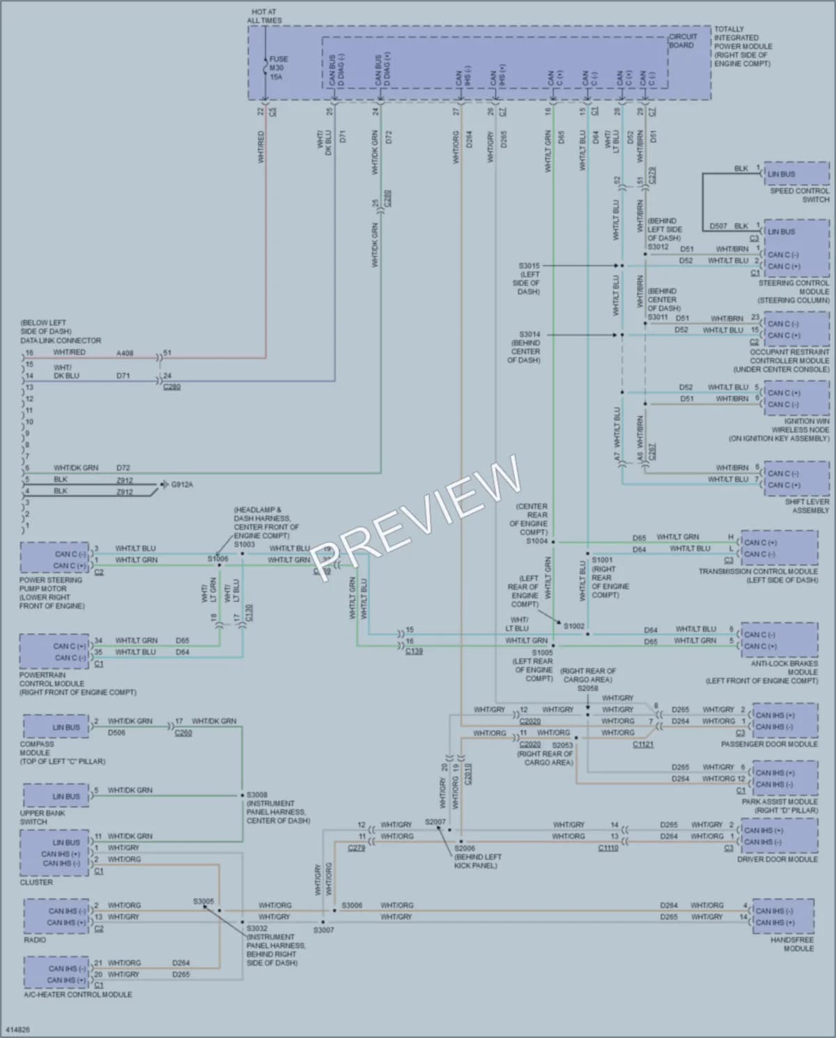 2013 Dodge Durango Computer Data Lines wiring diagram preview