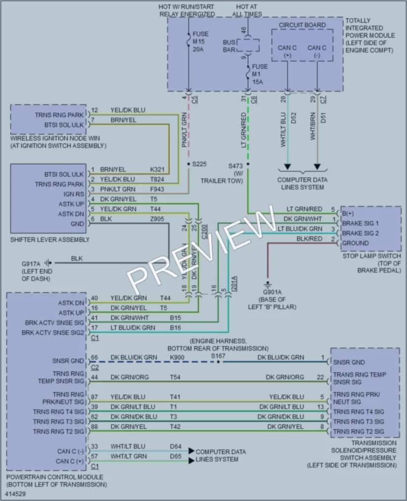 2013 Dodge GrandCaravan Shift Interlock wiring diagram preview