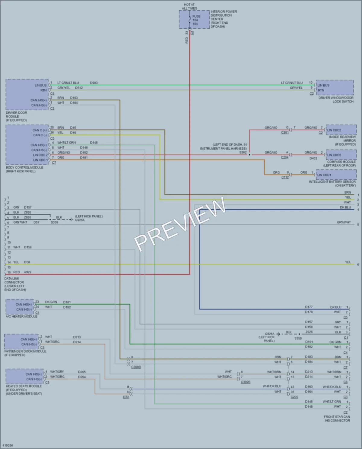 2013 Dodge Journey Computer Data Lines wiring diagram preview