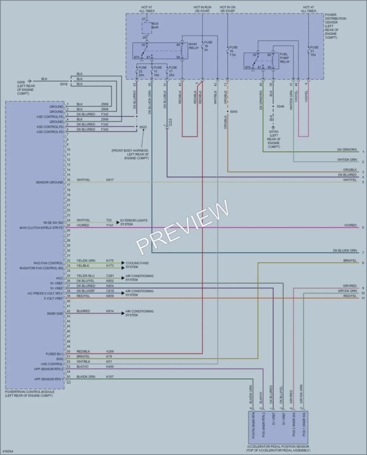 2013 Fiat 500C Engine Performance wiring diagram preview
