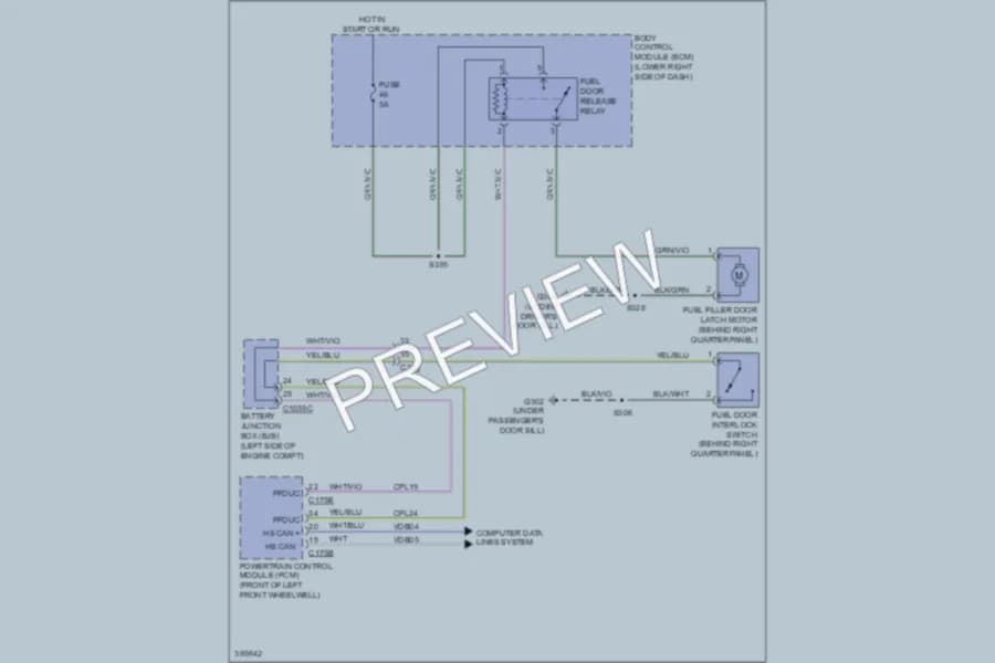 2013 Ford CMaxEnergi Trunk Tailgate Fuel Door wiring diagram preview