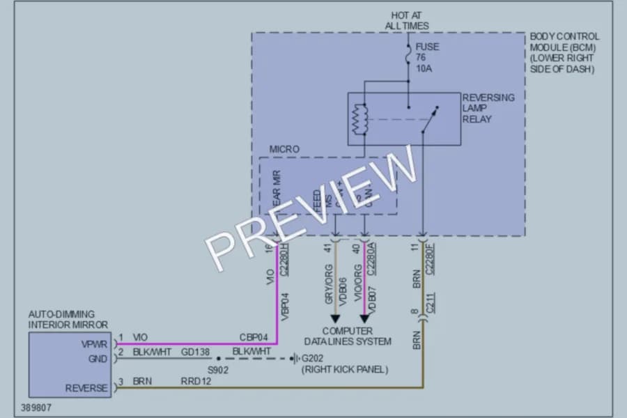 2013 Ford CMaxHybrid Power Mirrors wiring diagram preview