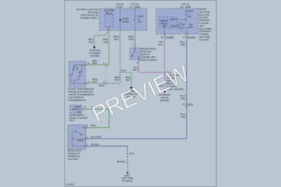 2013 Ford E150ClubWagon Shift Interlock wiring diagram preview