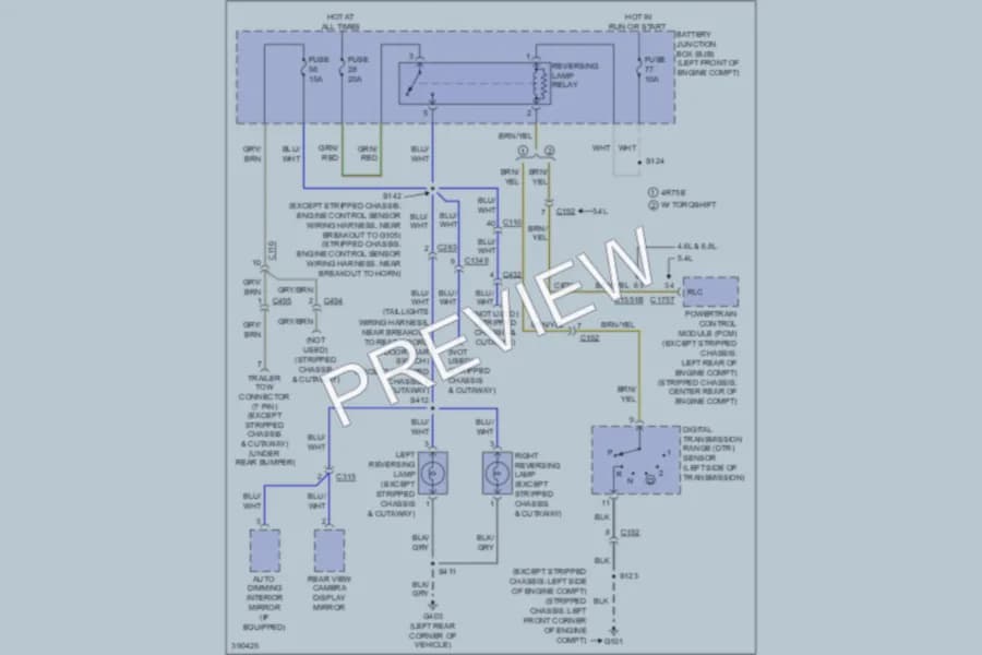 2013 Ford E150Econoline Exterior Lights wiring diagram preview