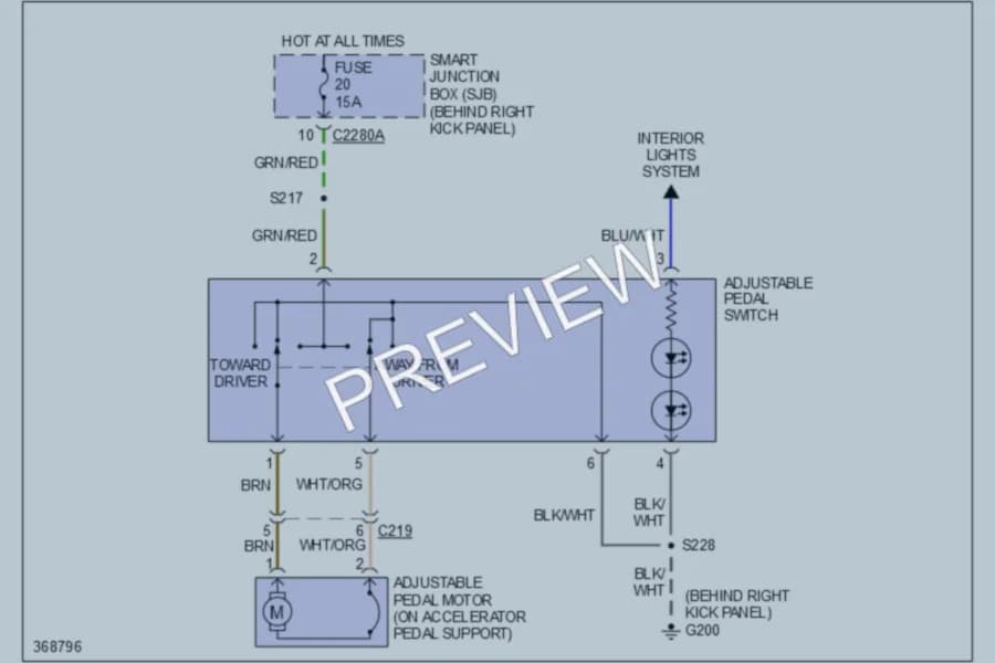 2013 Ford Expedition Power Seats wiring diagram preview