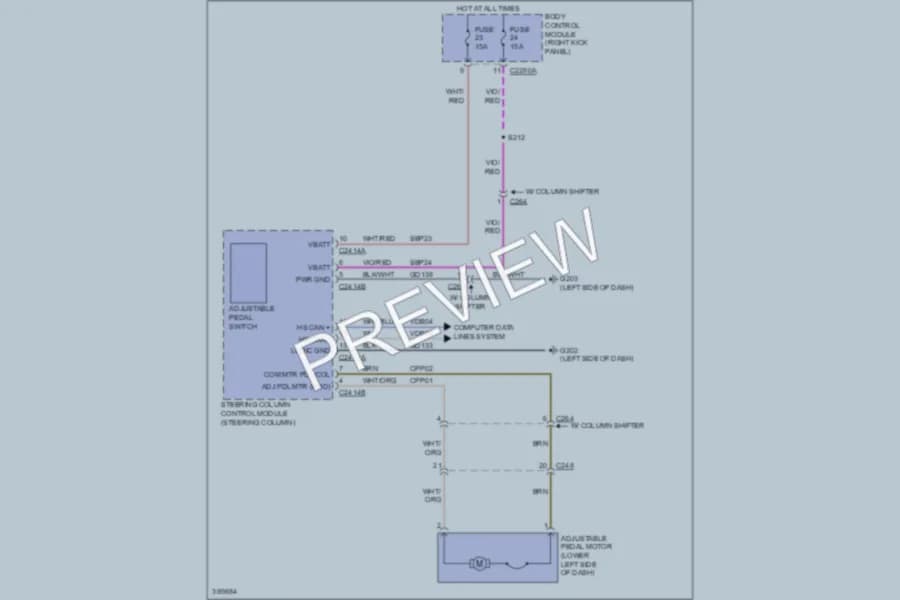 2013 Ford F150Pickup Power Seats wiring diagram preview
