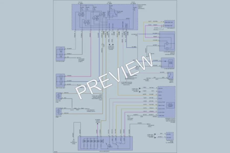 2013 Ford F350Pickup Headlights wiring diagram preview