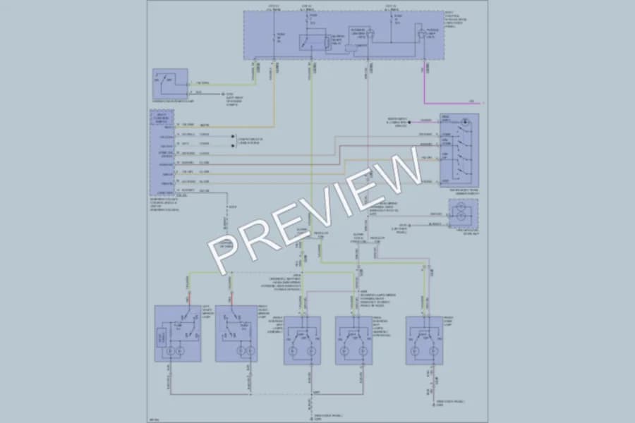 2013 Ford F550ChsCab Interior Lights wiring diagram preview